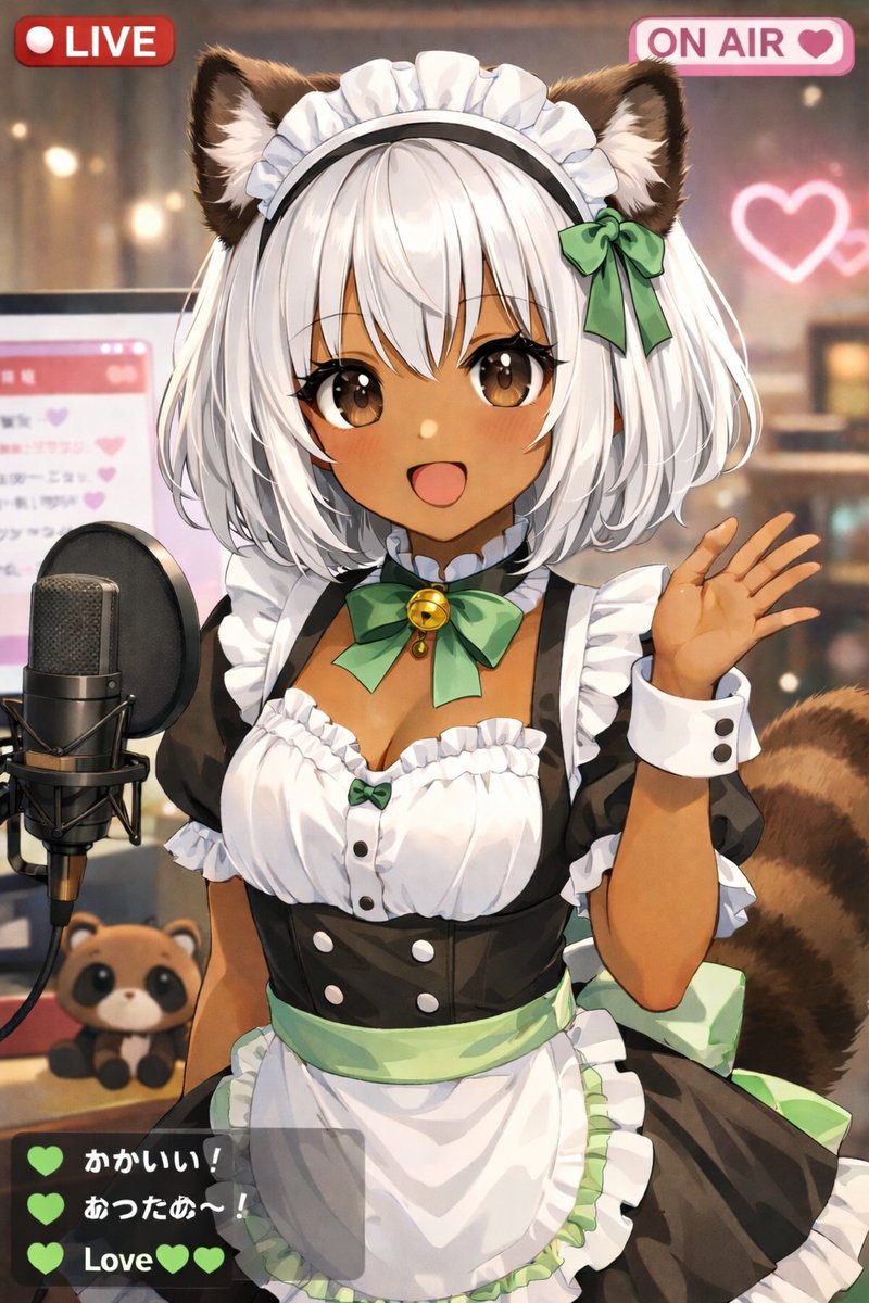 Anime VTuber Live Stream Overlay AI image template preview