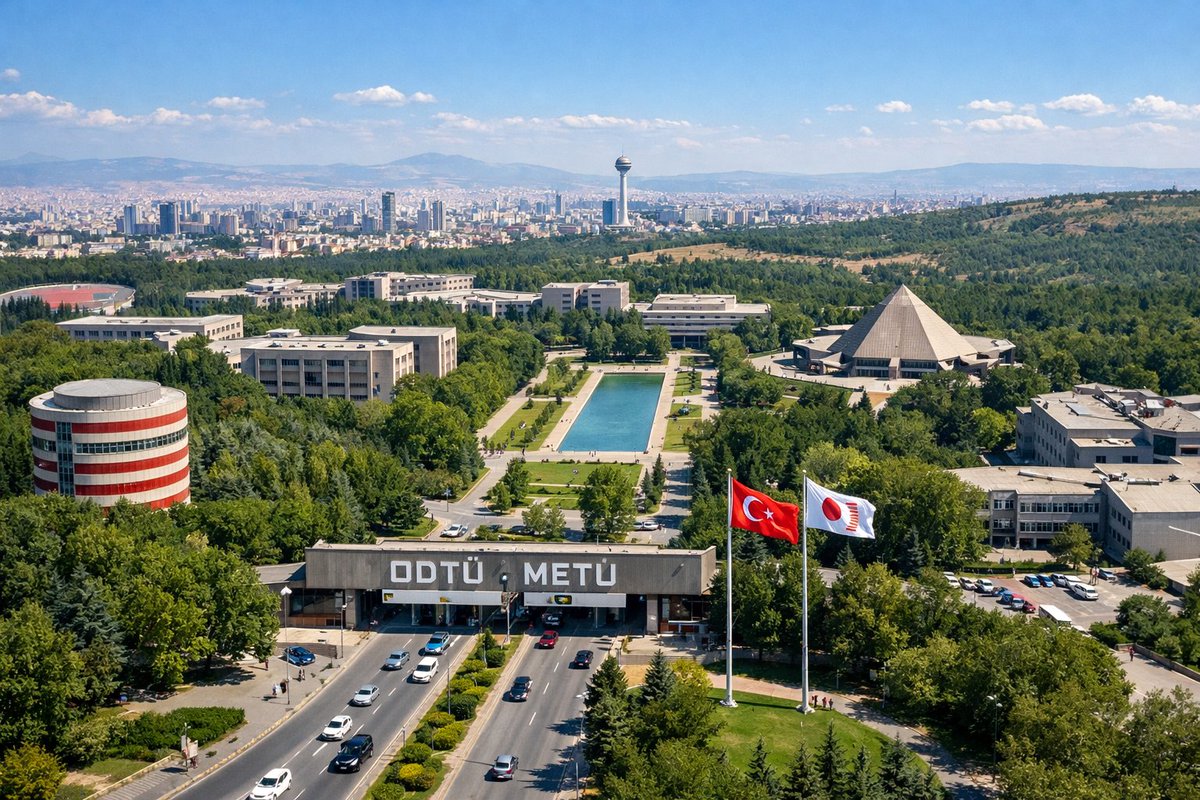 University Campus Aerial View AI image template preview