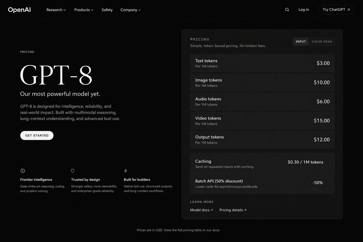 Dark Mode AI API Pricing Page Mockup AI image template preview