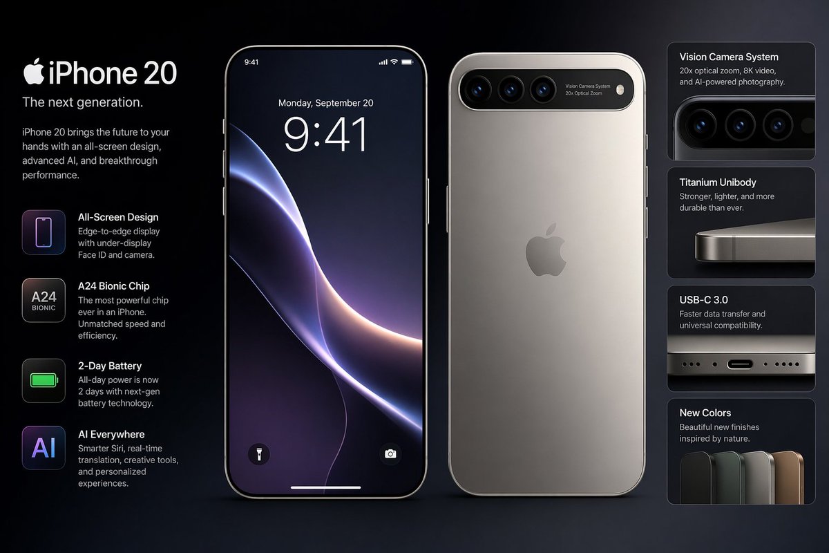 Future iPhone Design AI image template preview