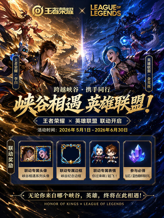 Game Crossover Promotional Poster AI image template preview