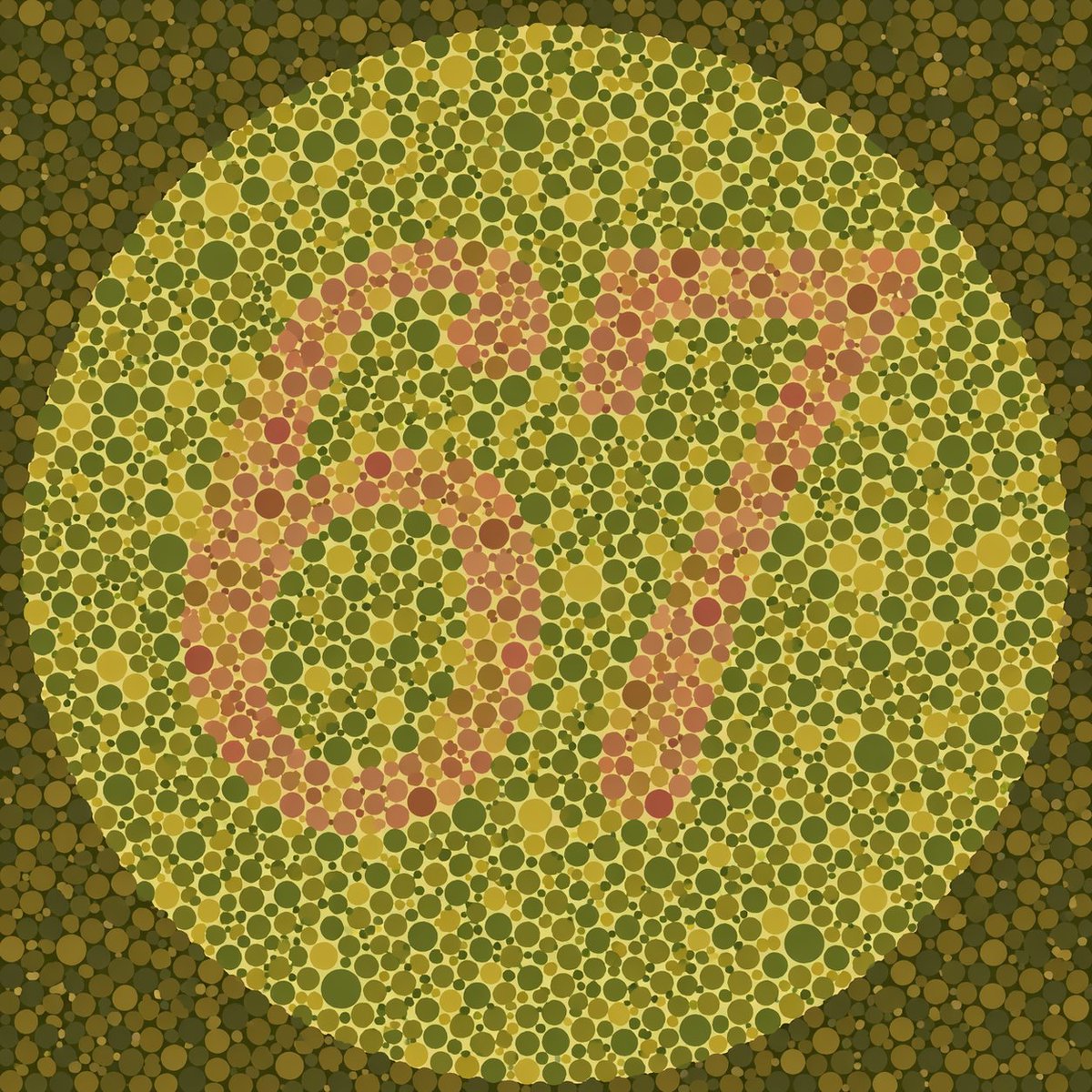 Ishihara Color Blindness Test Plate AI image template preview