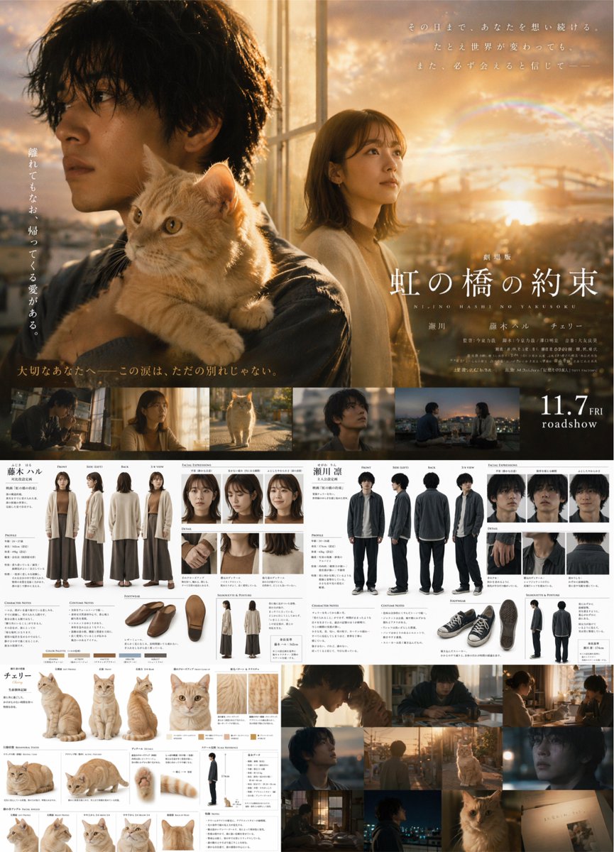 Live-Action Movie Poster & Character Sheet AI image template preview