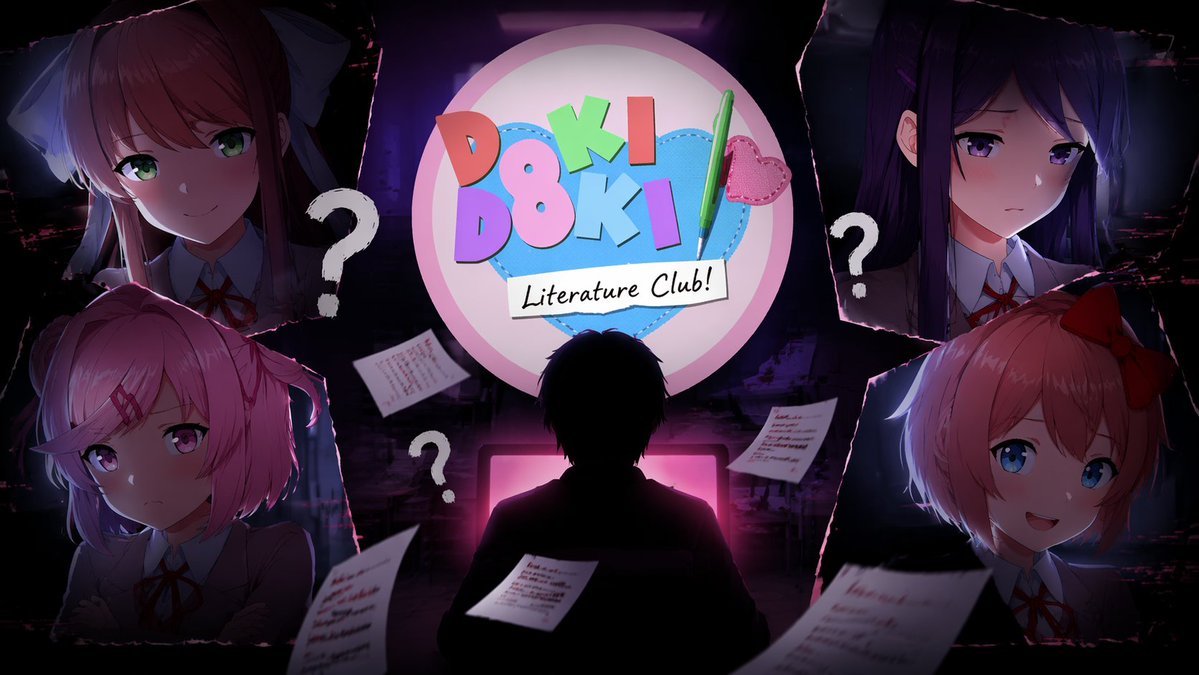 Visual Novel Psychological Horror Concept Art AI image template preview