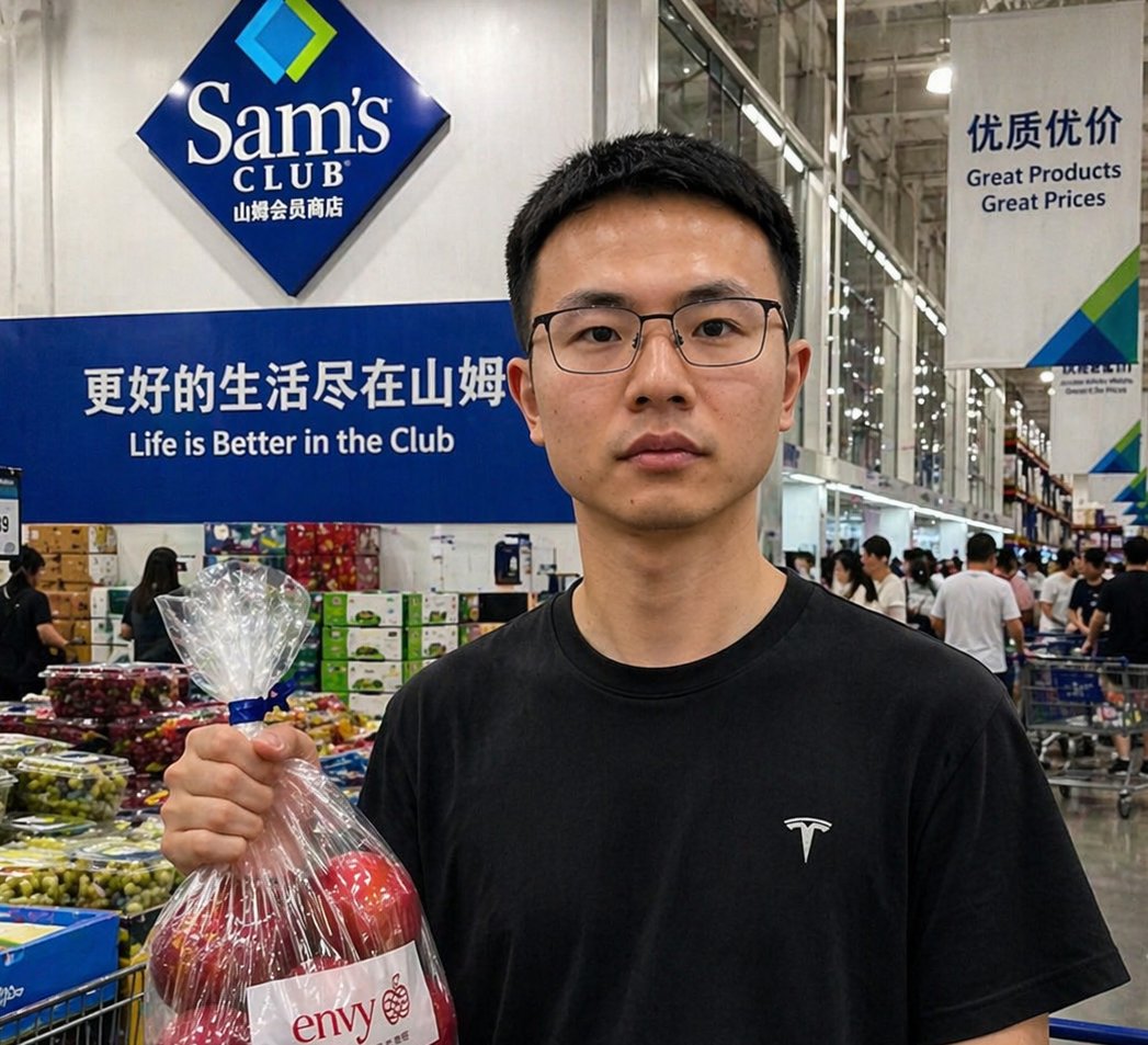 Realistic Sam's Club Shopping Snapshot AI image template preview