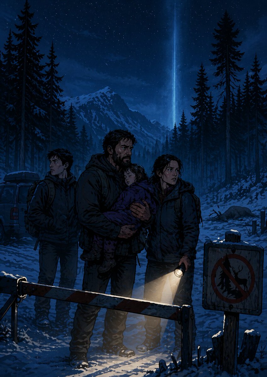Night Forest Thriller Cover AI image template preview