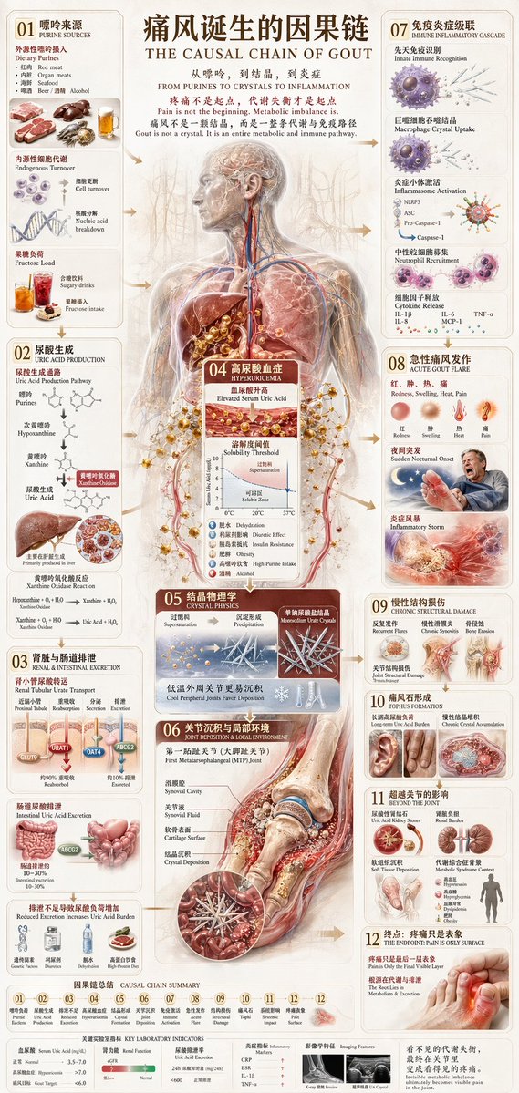 Chinese Medical Gout Infographic Poster example 2