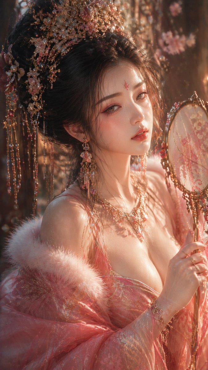 Tang Dynasty Aesthetic CG Illustration AI image template preview