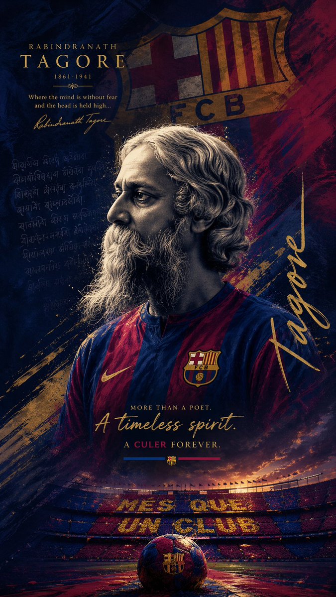 Epic FC Barcelona Heritage Poster AI image template preview