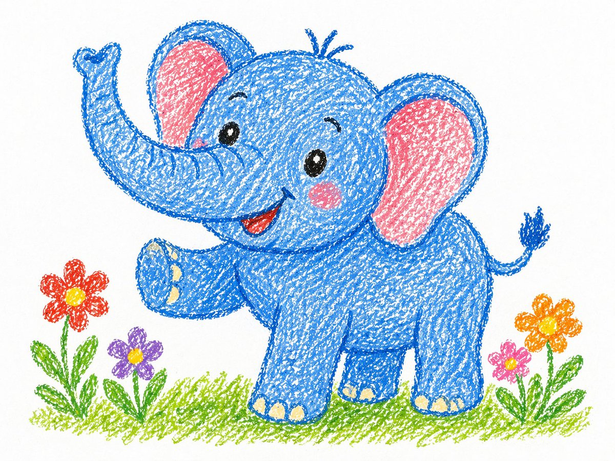 Crayon Style Drawing Prompt example 2