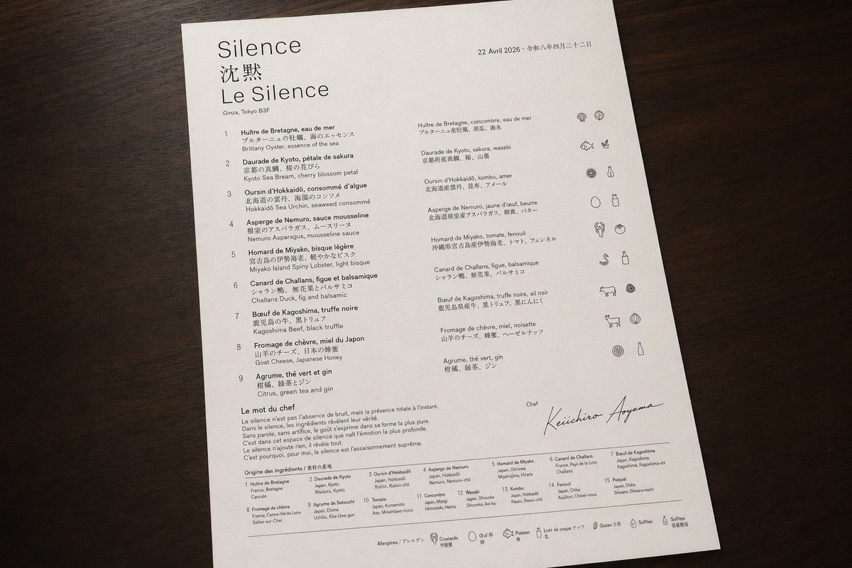 Luxury Bilingual Tasting Menu Photo AI image template preview