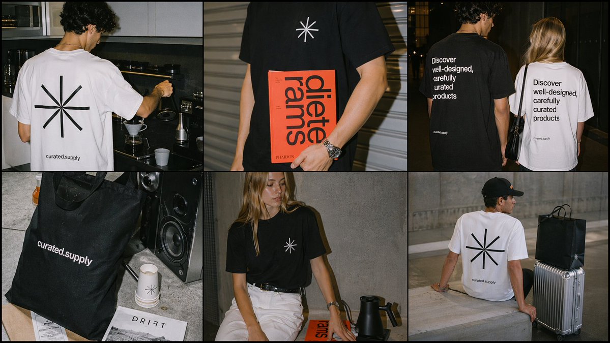 Minimal Streetwear Merch Campaign Grid AI image template preview