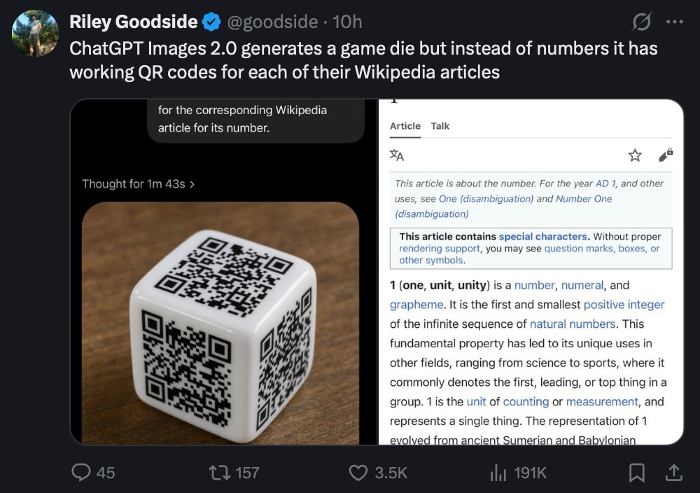 Tweet Screenshot of QR Code Dice Demo AI image template preview