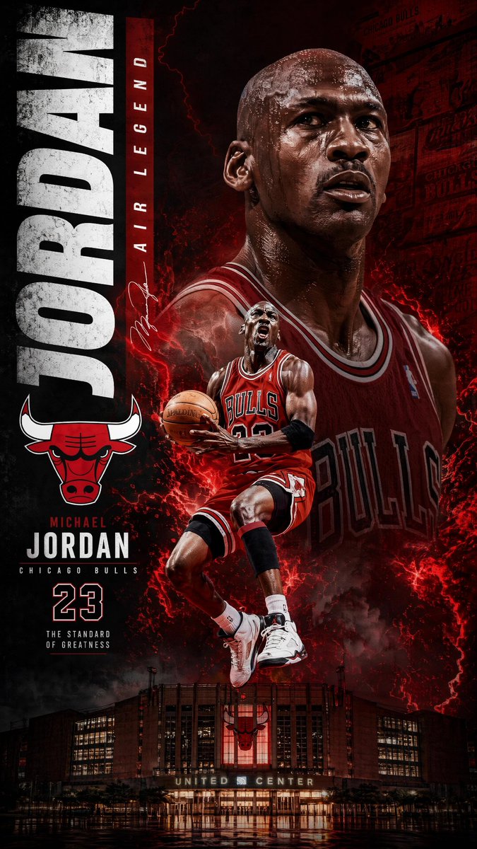 Michael Jordan Sports Graphic Wallpaper AI image template preview