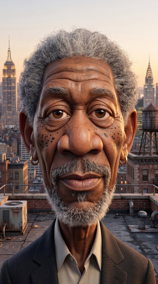 Redacted Rooftop Portrait AI image template preview
