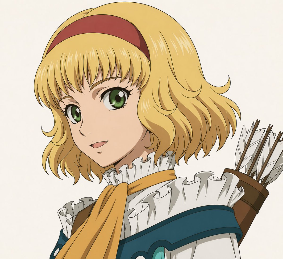 Anime Archer Portrait with Censored Face AI image template preview