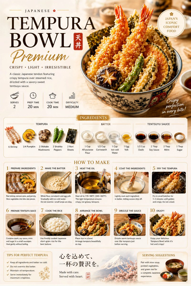 Premium Recipe Poster Template AI image template preview