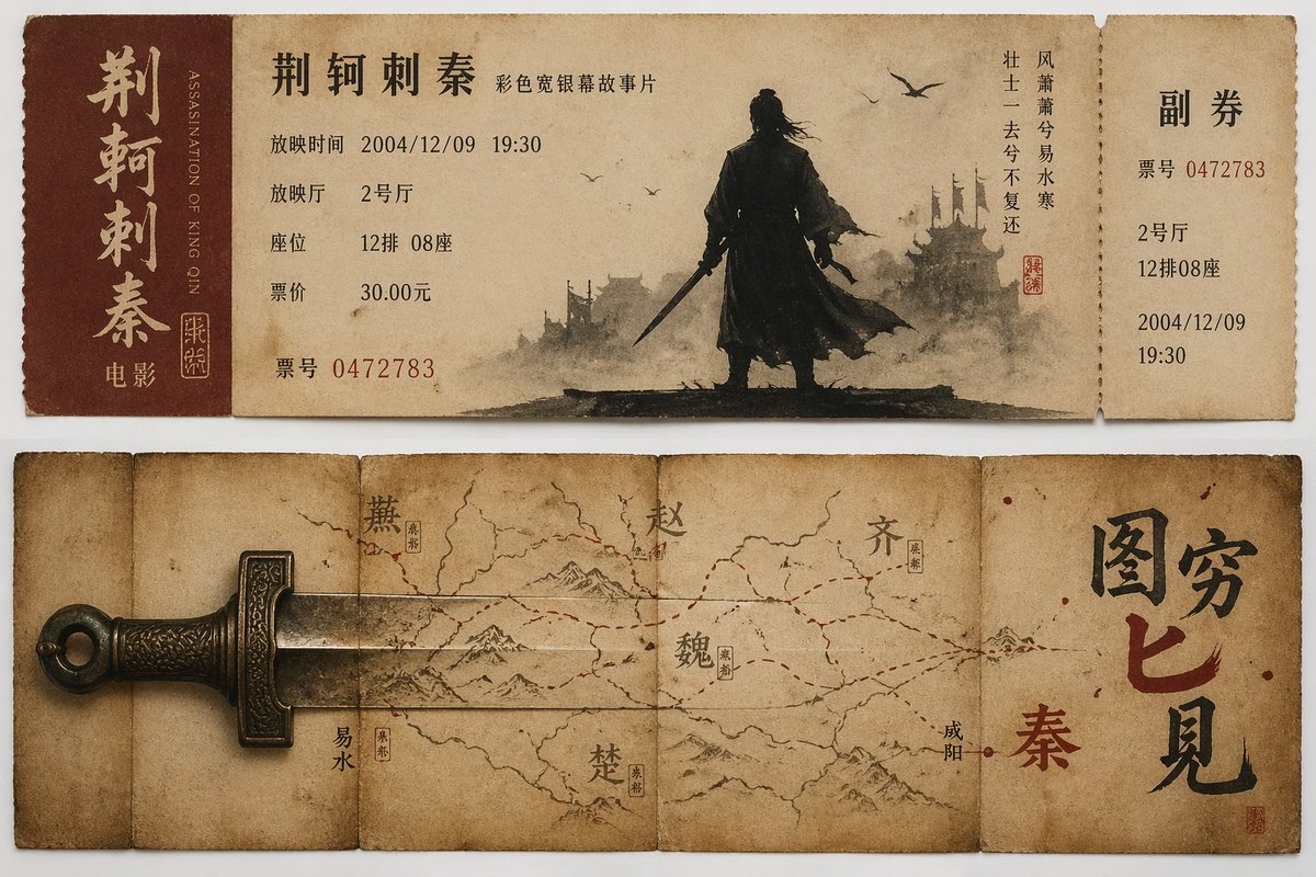 Nostalgic movie ticket stub prompt AI image template preview
