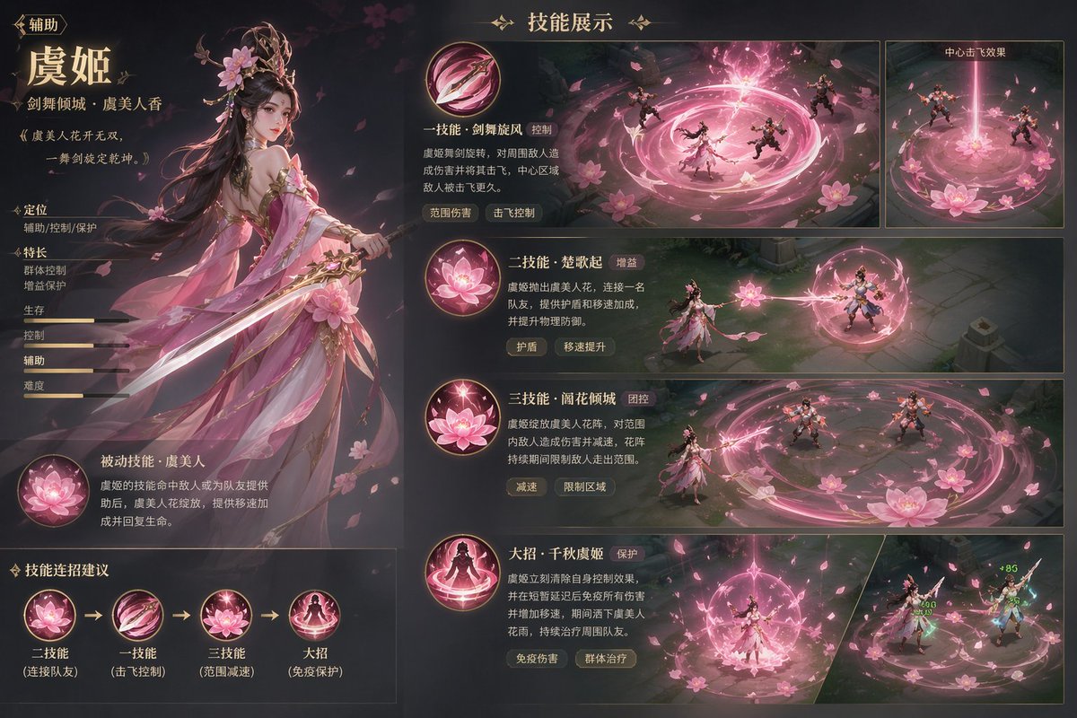 Game character skill concept prompt AI image template preview