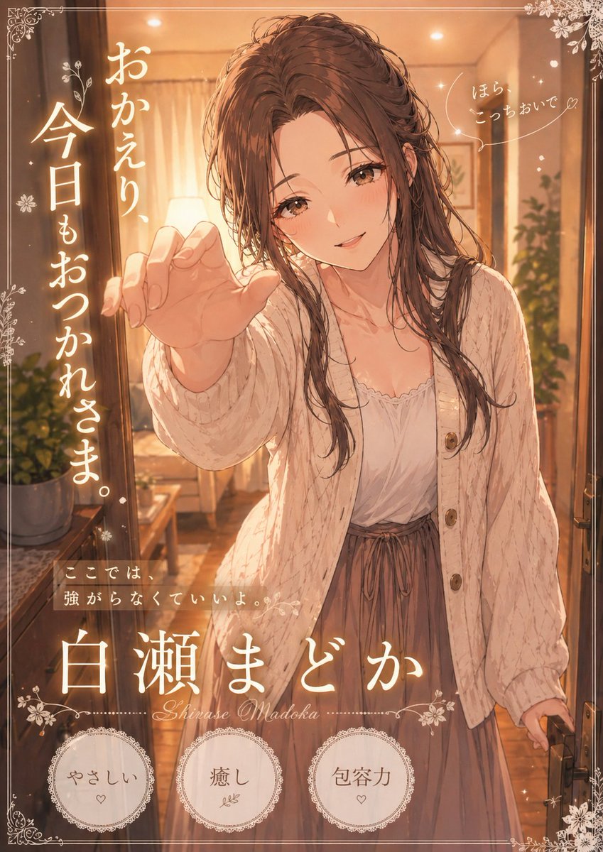 Warm Welcome Home Anime Poster AI image template preview