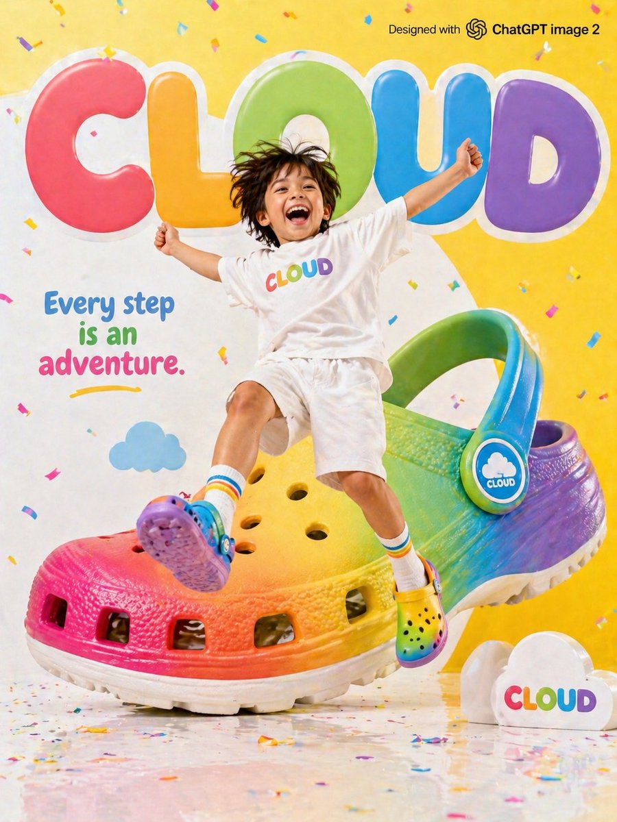 Children's Shoe Brand Advertisement AI image template preview