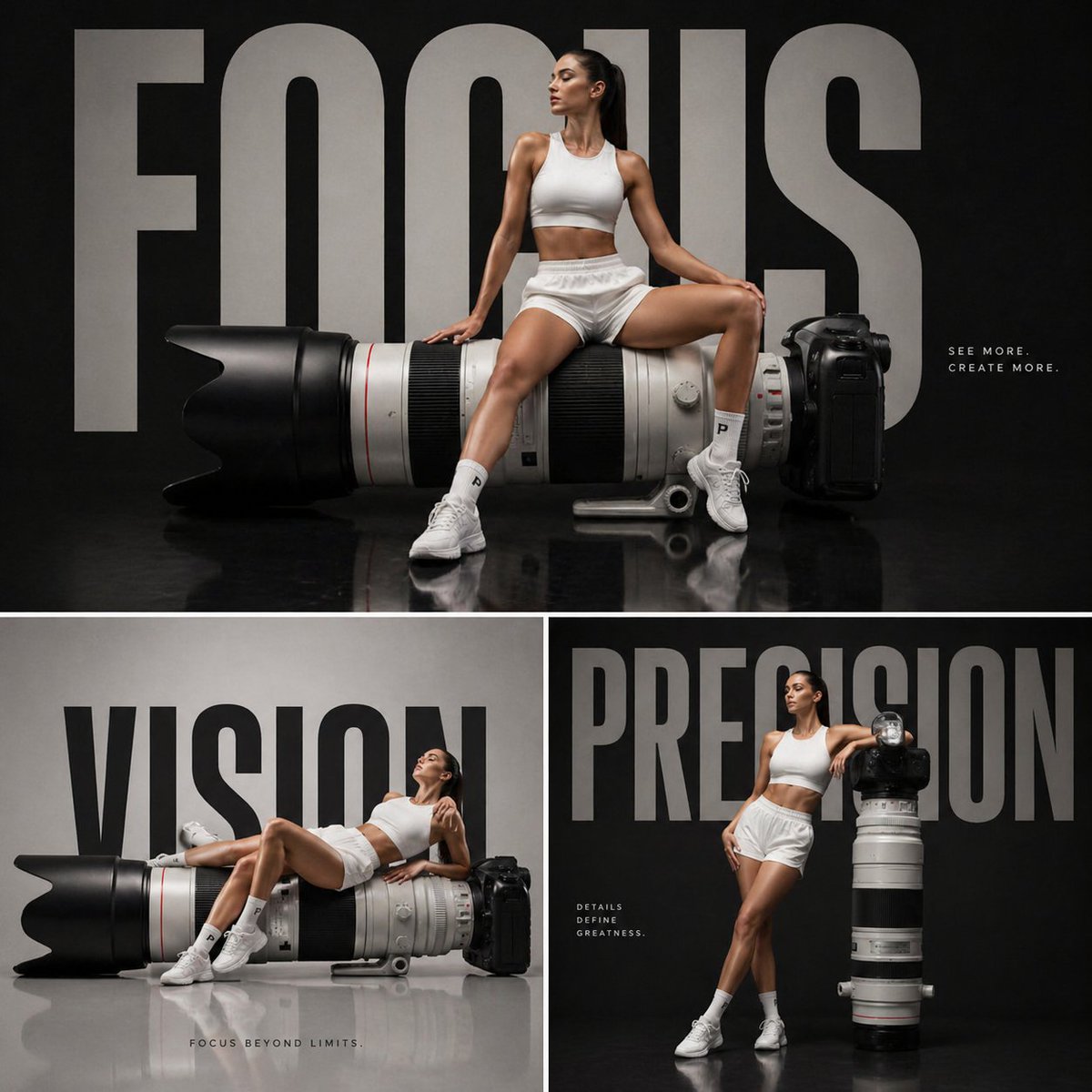 Luxury Tech Fashion Campaign AI image template preview