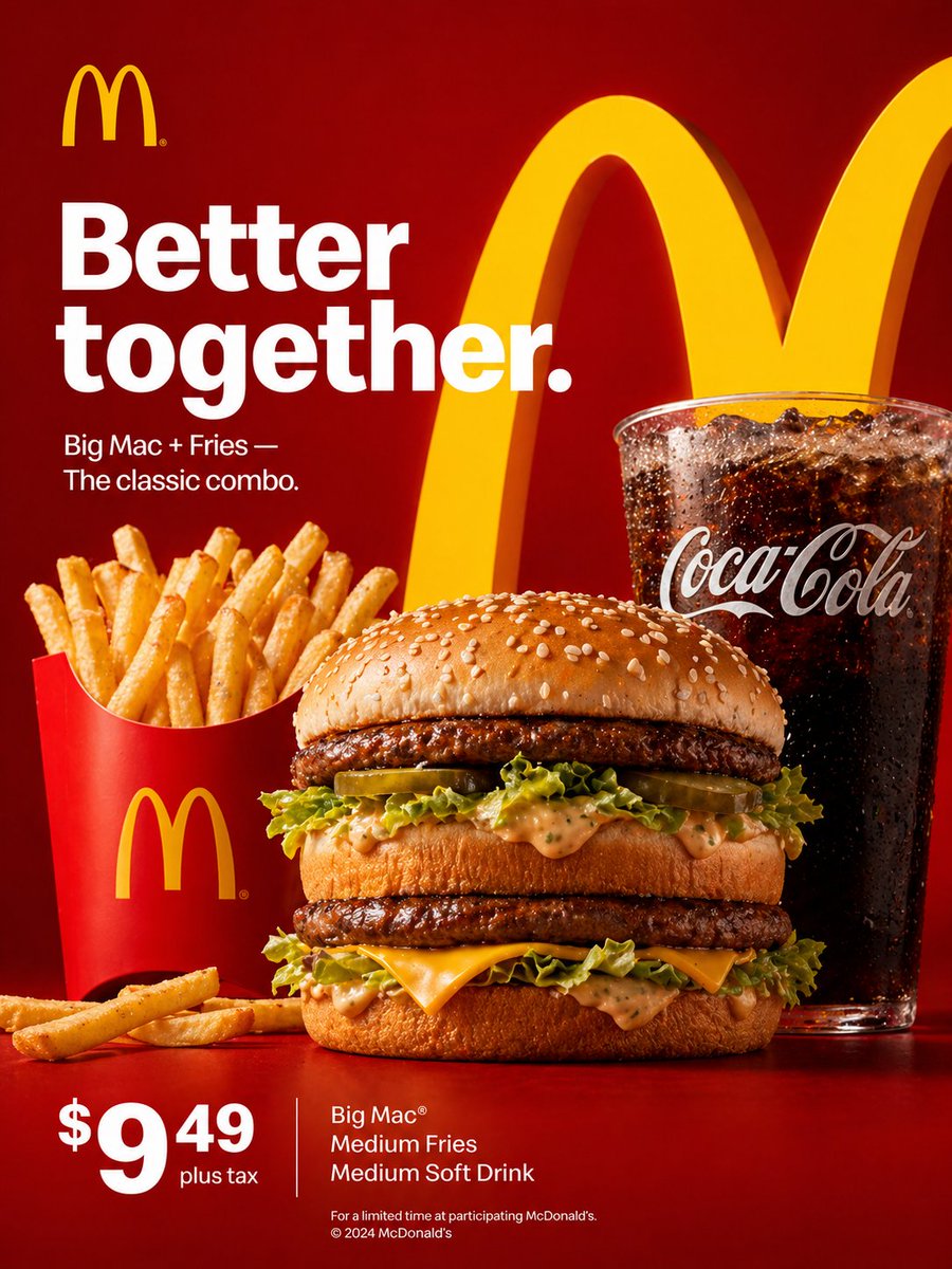 McDonald's Advertisement Prompt AI image template preview