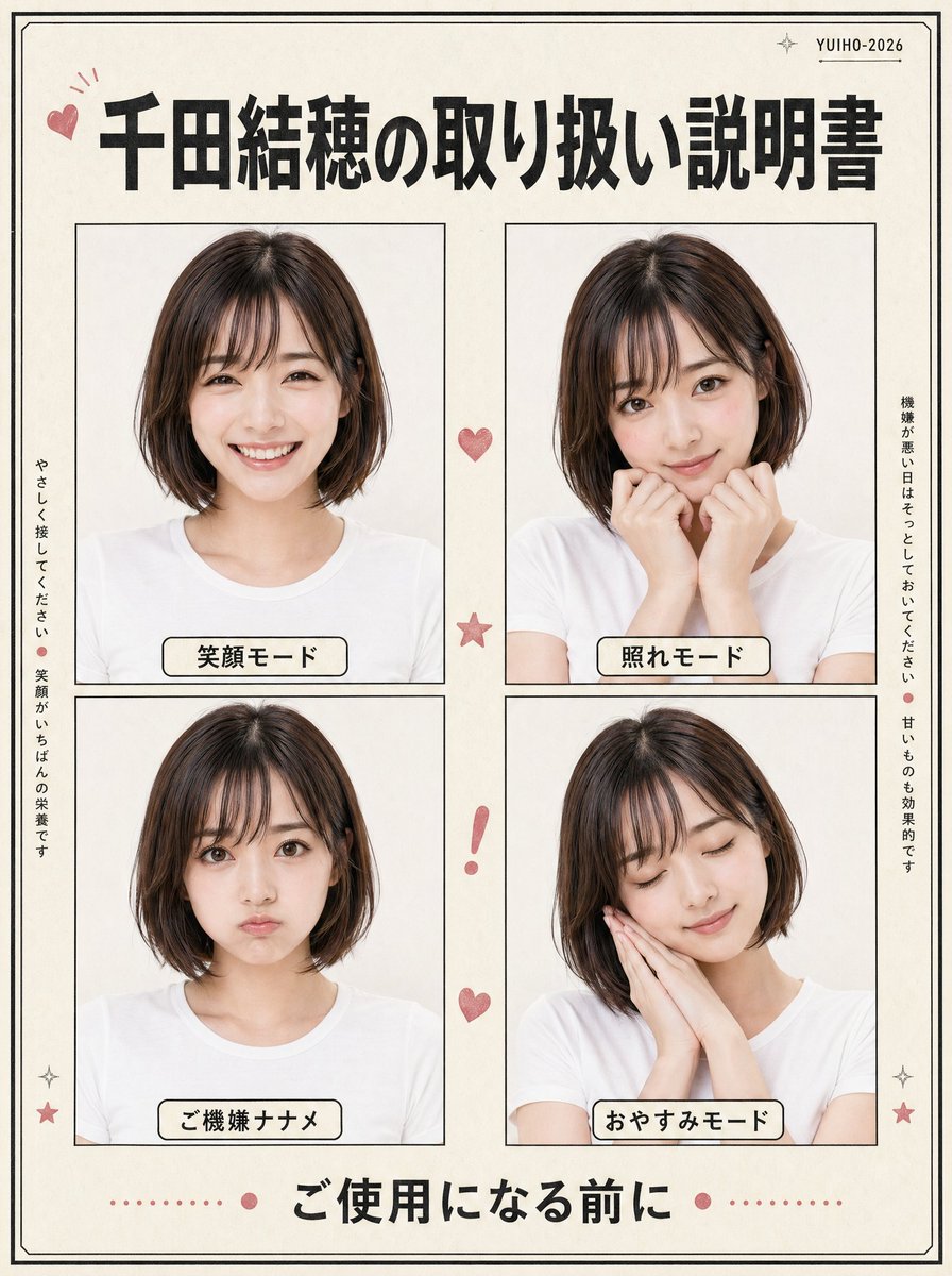 Japanese Character Manual Poster AI image template preview