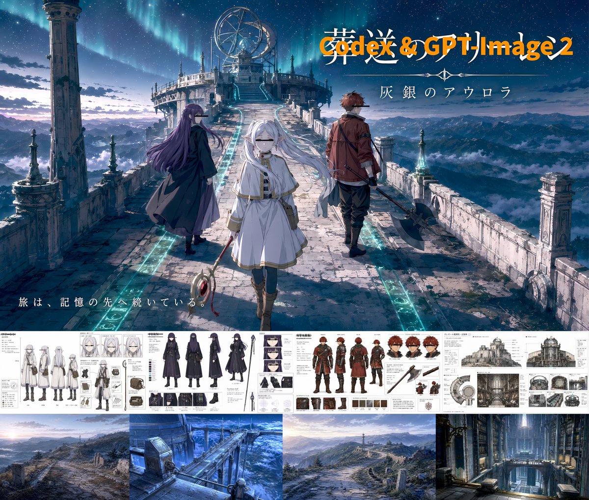 Anime Fantasy Key Visual Board AI image template preview
