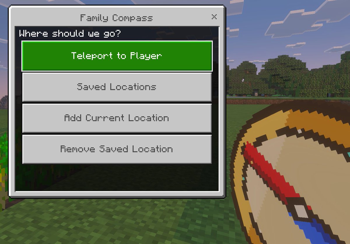 Minecraft Family Compass UI AI image template preview