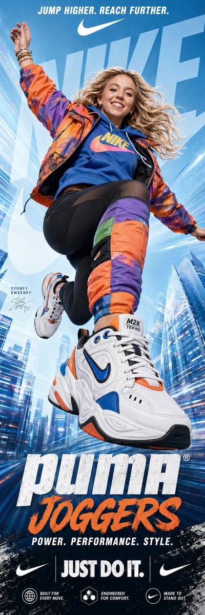 Nike advertising poster prompt AI image template preview