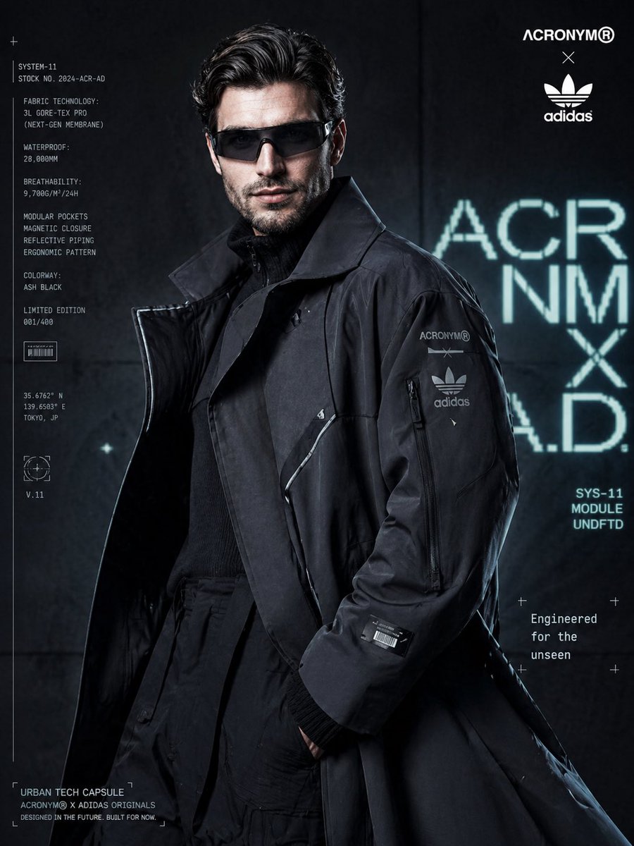 Cyberpunk Fashion Campaign Poster AI image template preview