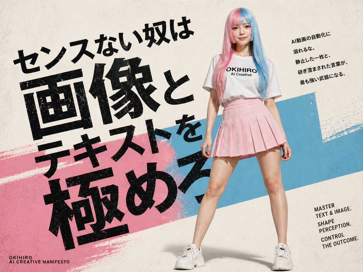 Japanese AI Creative Manifesto Poster AI image template preview