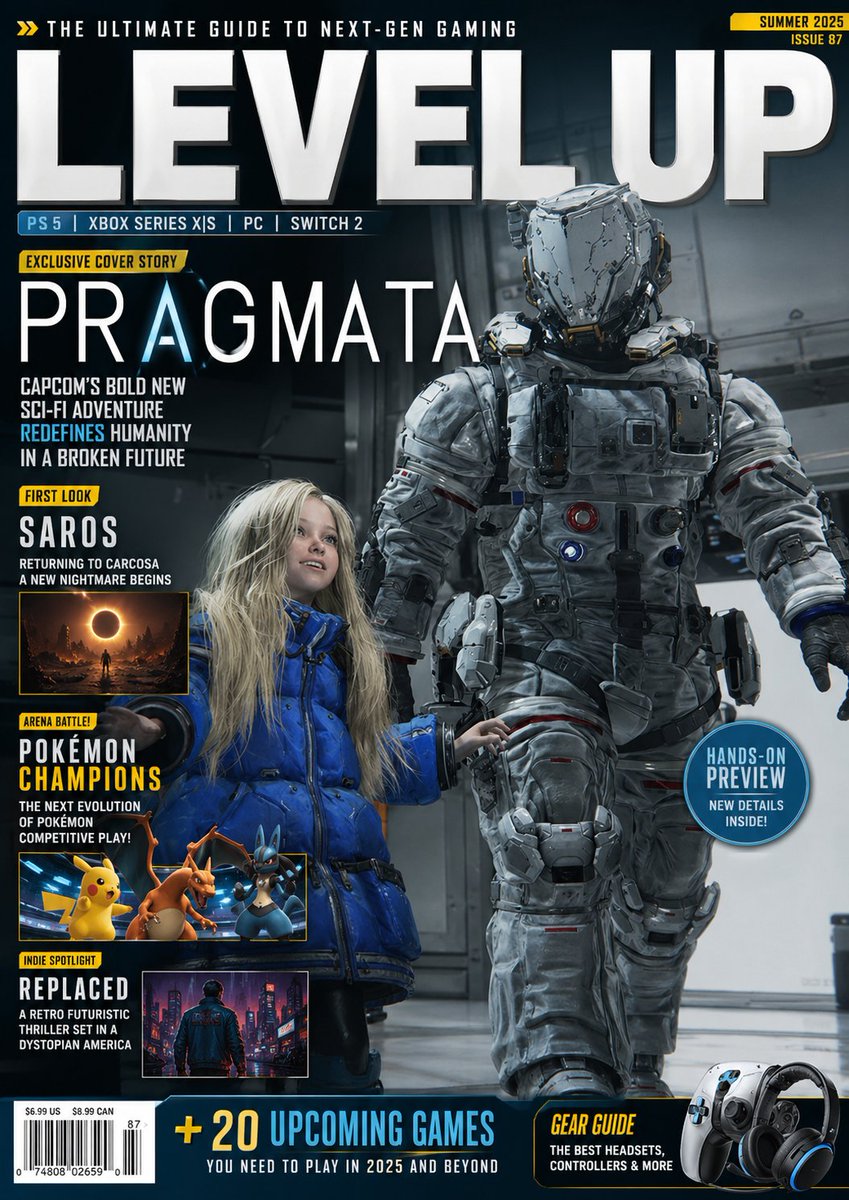 Video Game Magazine Cover AI image template preview