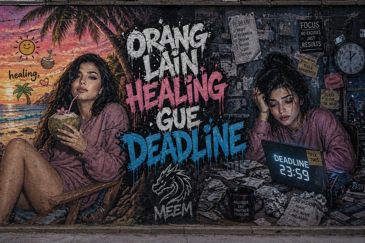 Dual-Concept Street Art Mural AI image template preview
