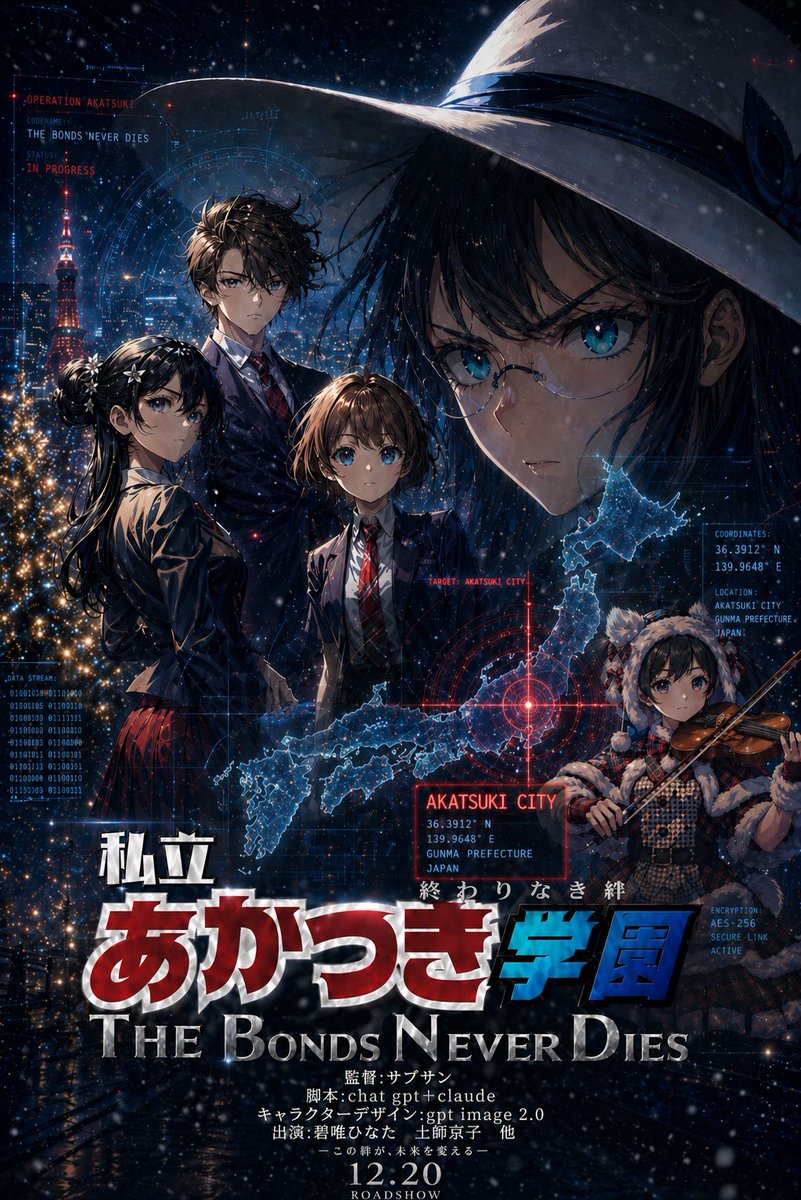 Anime Suspense Movie Poster AI image template preview
