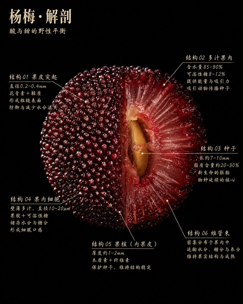 Scientific Bayberry Anatomy Poster AI image template preview