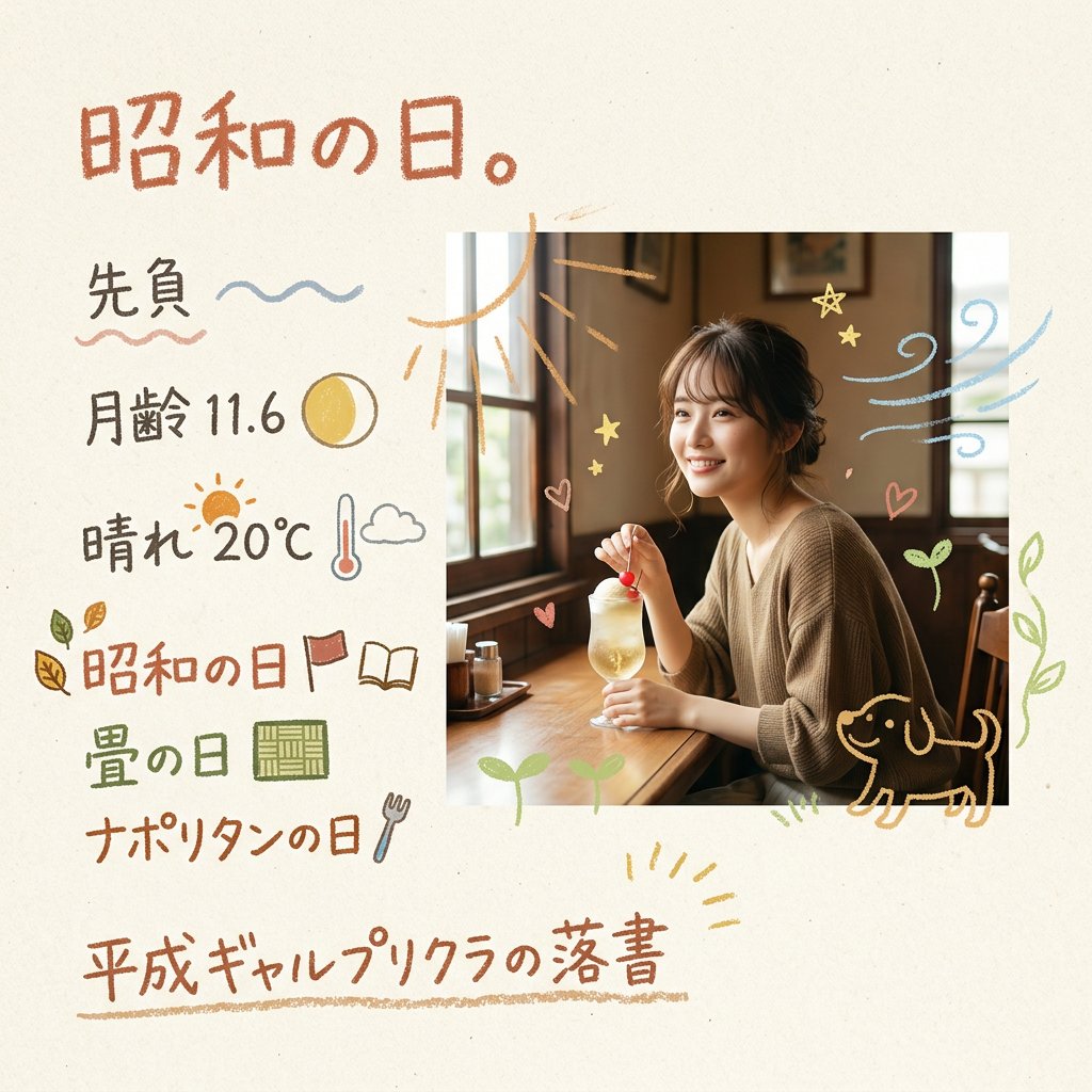 Retro Japanese Purikura Scrapbook Page AI image template preview