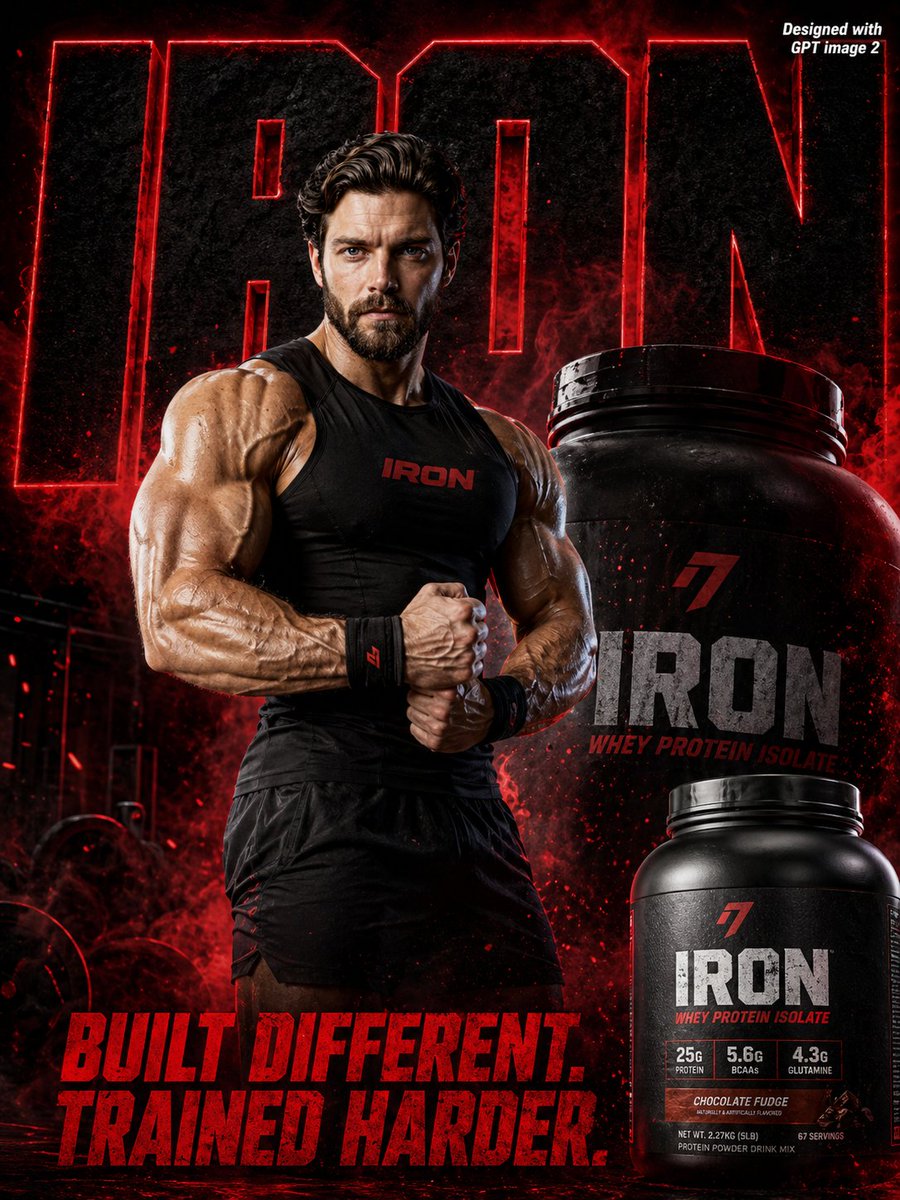 Supplement Brand Ad Campaign AI image template preview