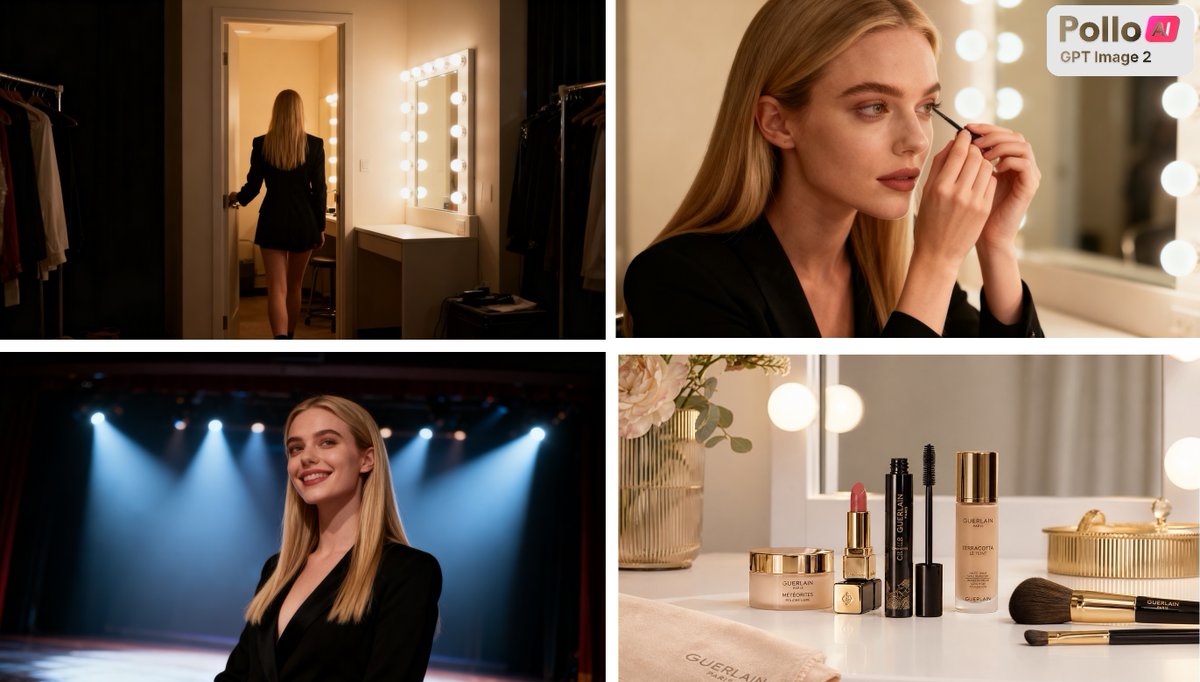 Luxury Beauty Ad Storyboard AI image template preview