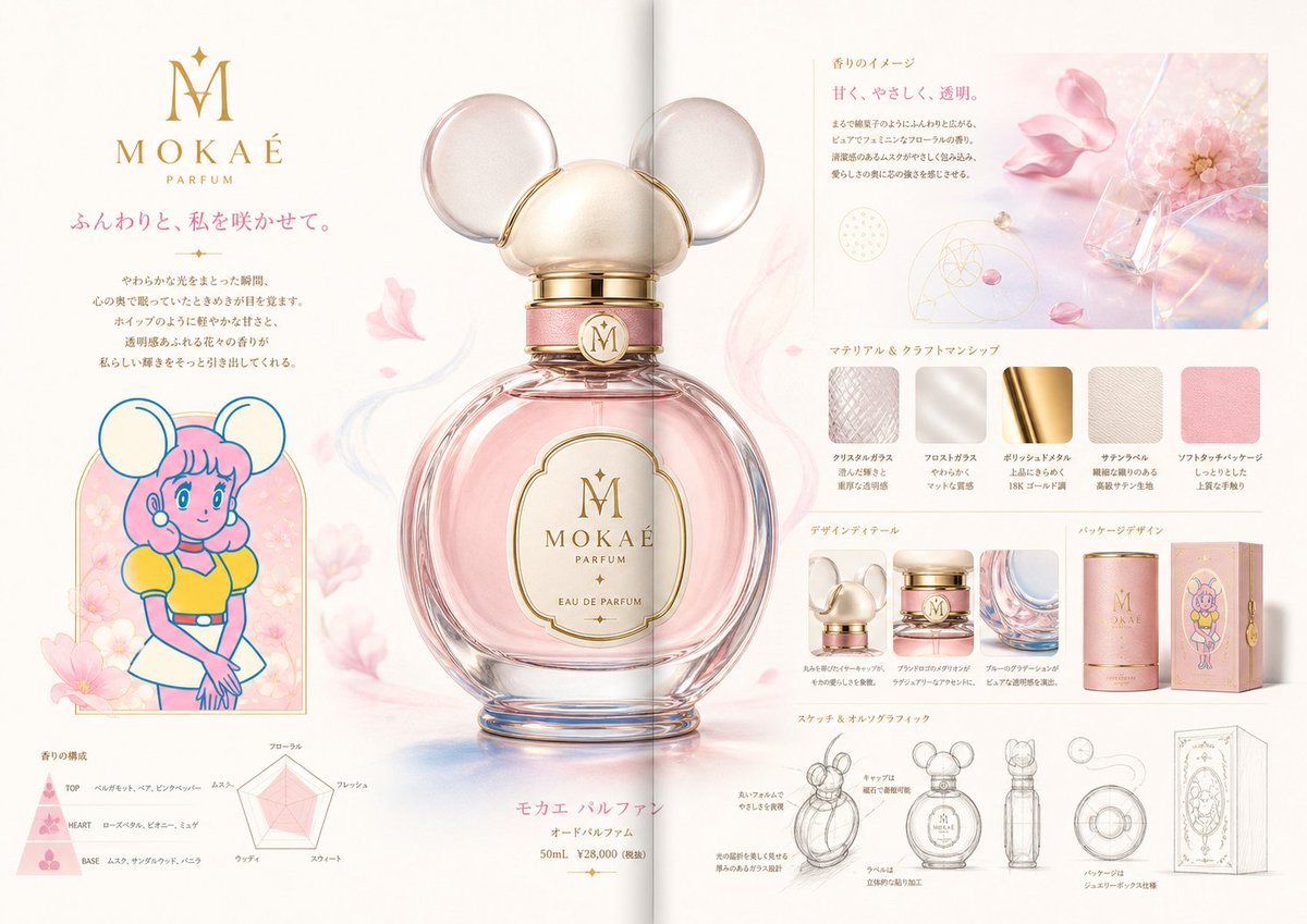Luxury Perfume Presentation Board AI image template preview