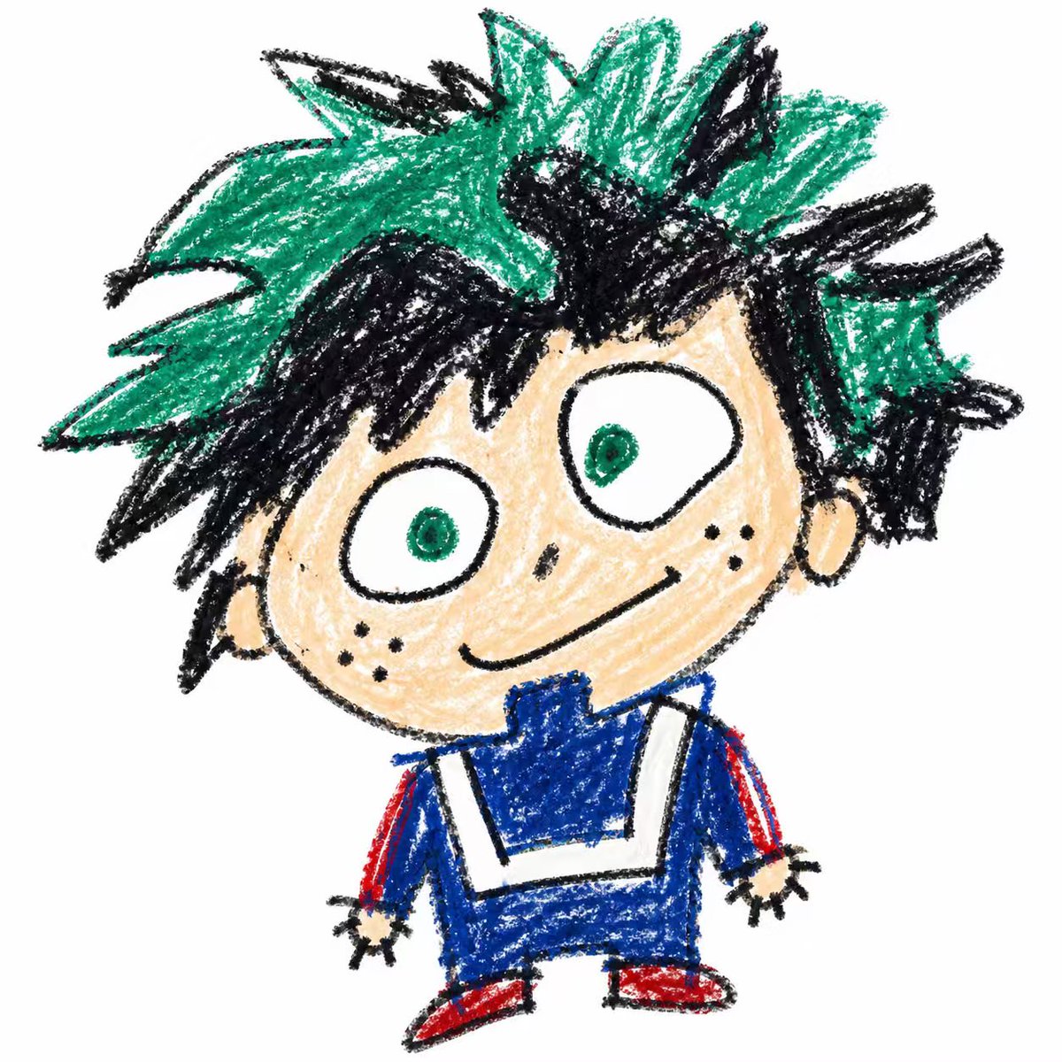 5-Year-Old Crayon Drawing Style AI image template preview