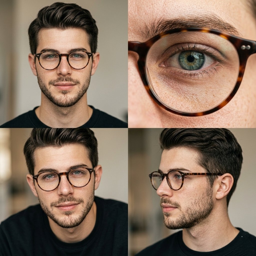 Editorial Portrait 2x2 Grid AI image template preview