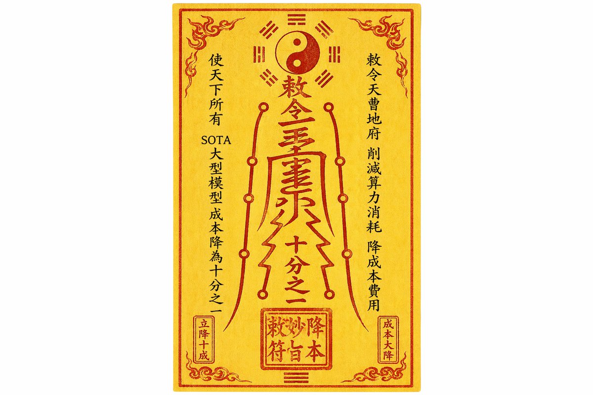 AI Cost Reduction Taoist Talisman AI image template preview