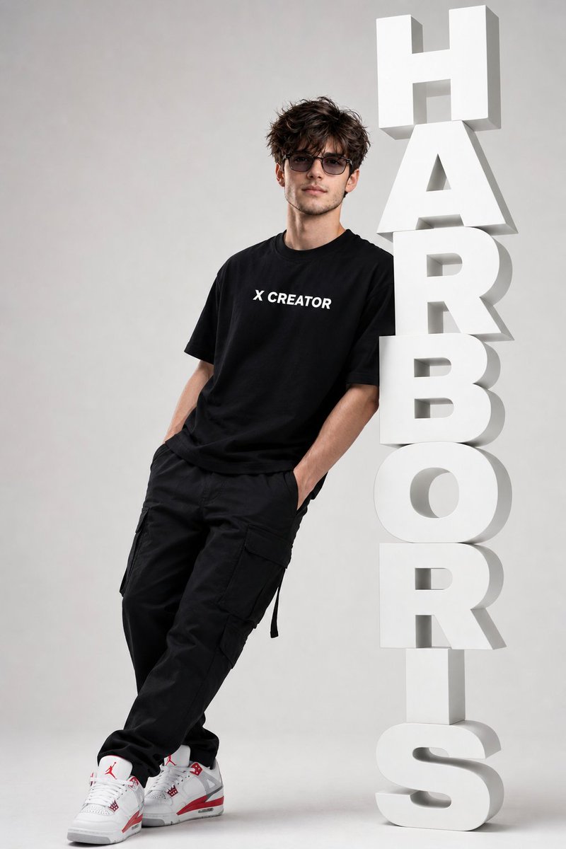 Minimalist Streetwear Typography Poster AI image template preview