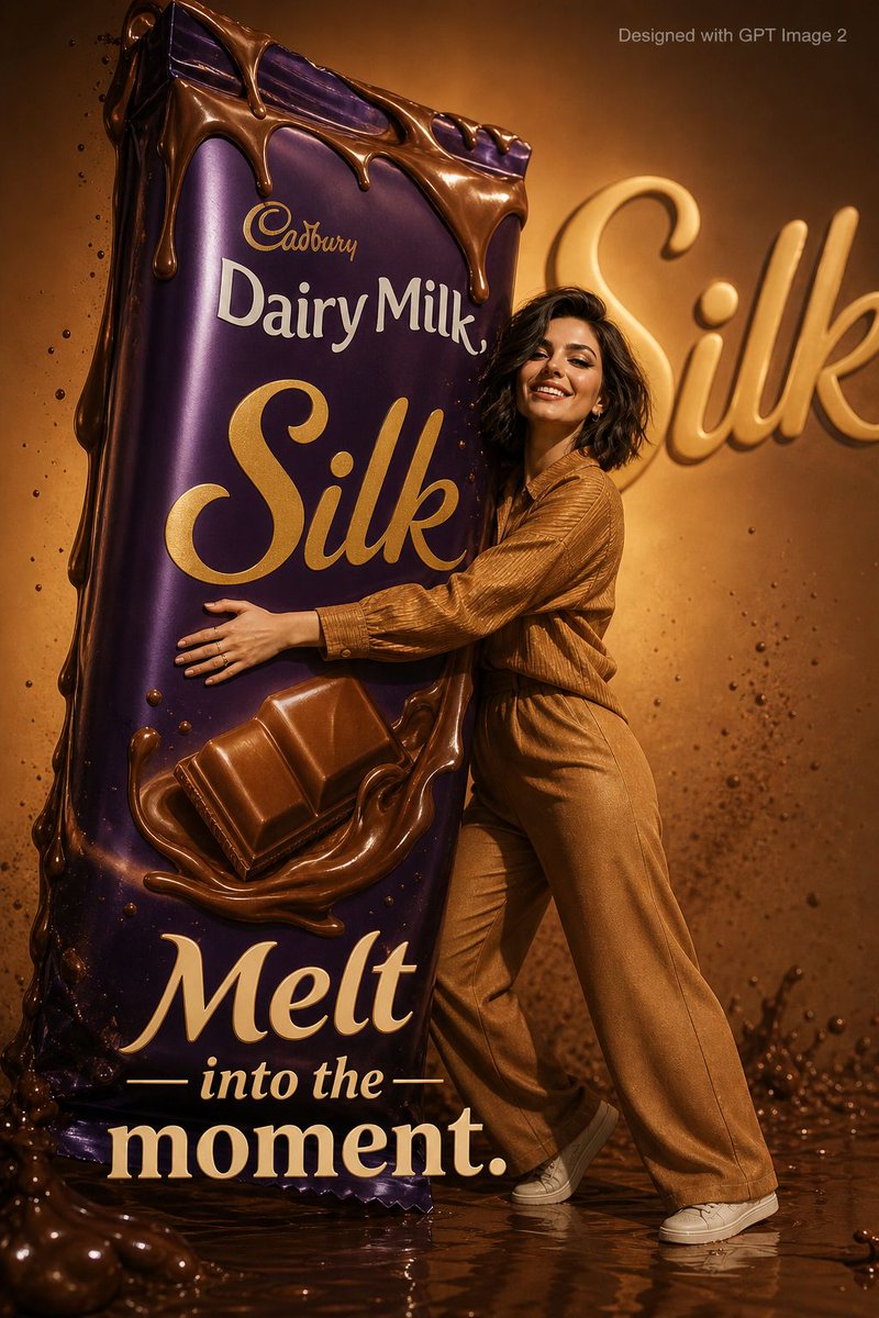 Playful Chocolate Advertisement Poster AI image template preview