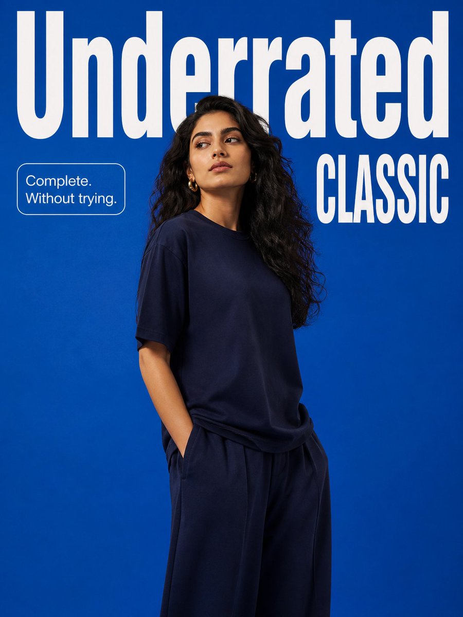 Minimalist Fashion Campaign Typography AI image template preview