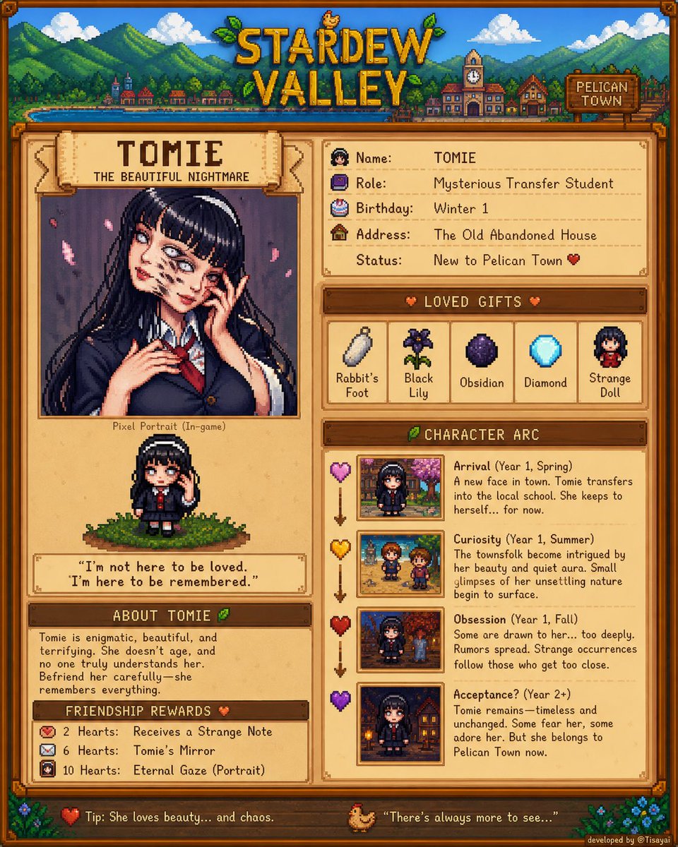 Stardew Valley Character Wiki Poster AI image template preview