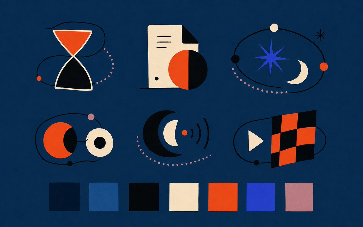 Abstract Vector Icon Asset Board AI image template preview