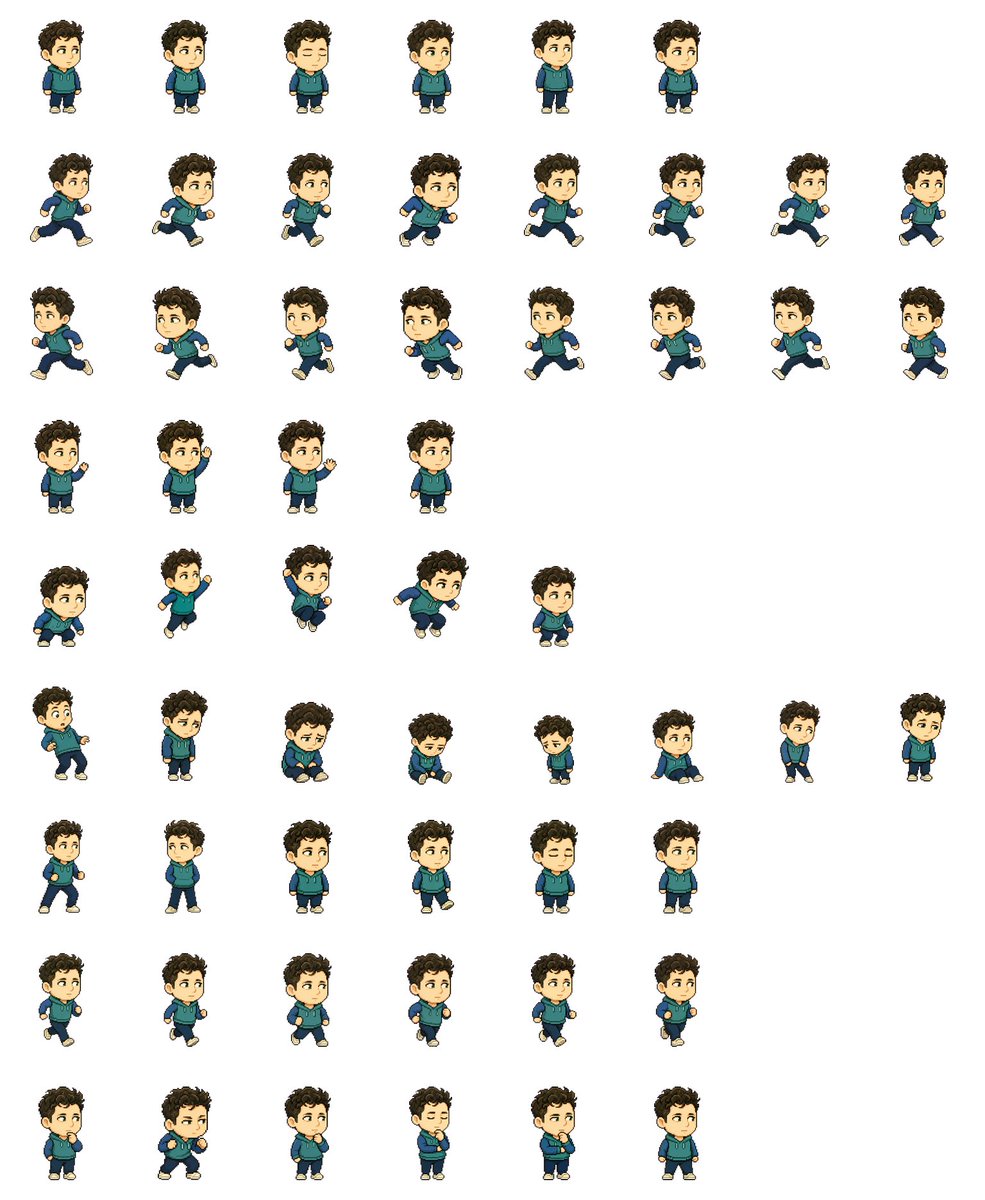 Sammy Chibi Sprite Sheet AI image template preview